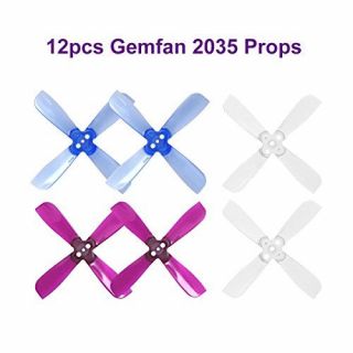 GEMFAN 2035 - 4 BLADE BULLNOSE PC - Clear Blue/Clear Purple/Clear 